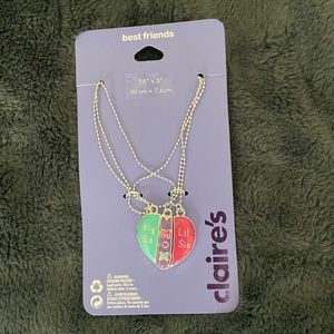 Claire's best friend necklaces (big sis, mom, lil sis) $19 CAD retail